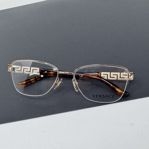 Versace Italy MOD 1220-B 1052 52-16-135 GOLD TORTOISE EYEGLASSES - Picture 13 of 13